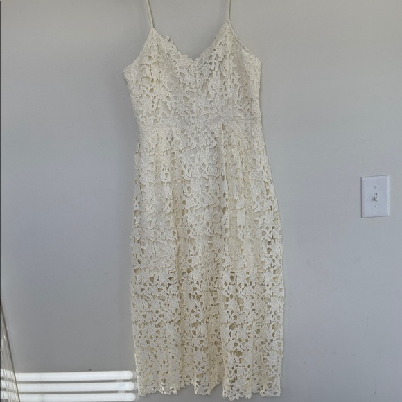 Vici Dresses & Skirts - Vici Cream Lace Midi Dress